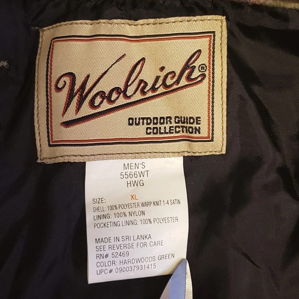 Woolrich Pants Mens XL Camo Cargo Realtree Hardwoods Green Snap Ankles Hunting